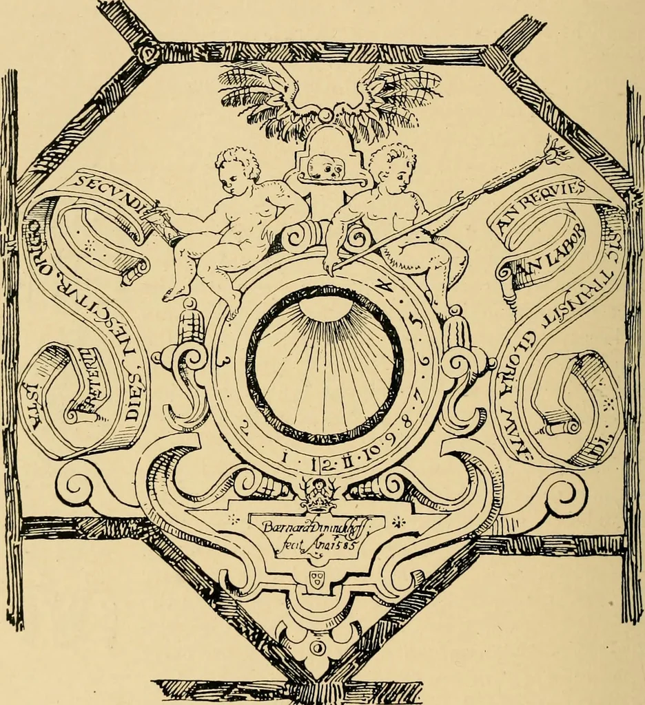 An illustration from Early renaissance architecture in England; a historical & descriptive account of the Tudor, Elizabethan & Jacobean periods, 1500-1625, for the use of students and others, 1901, leaf 376