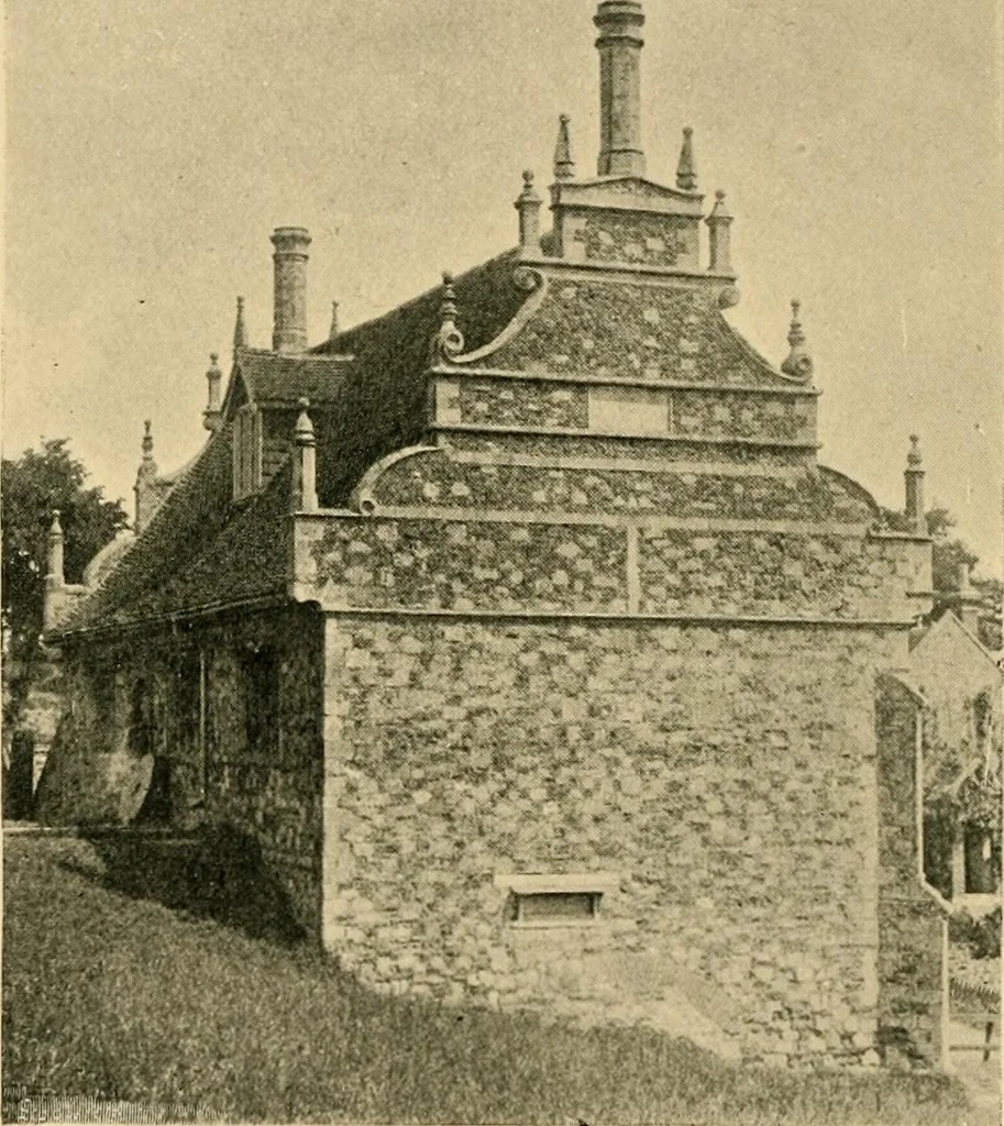An illustration from Early renaissance architecture in England; a historical & descriptive account of the Tudor, Elizabethan & Jacobean periods, 1500-1625, for the use of students and others, 1901, leaf 398