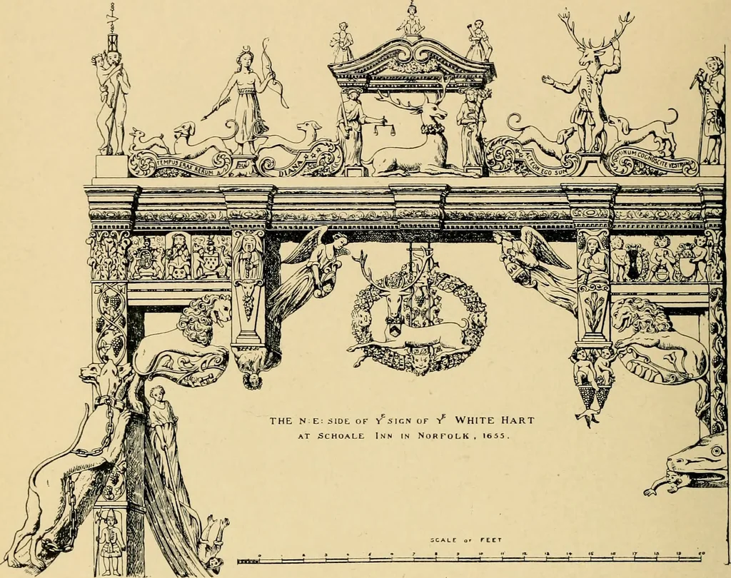 An illustration from Early renaissance architecture in England; a historical & descriptive account of the Tudor, Elizabethan & Jacobean periods, 1500-1625, for the use of students and others, 1901, leaf 400