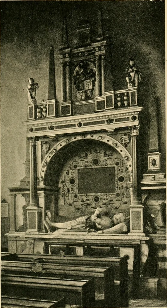 An illustration from Early renaissance architecture in England; a historical & descriptive account of the Tudor, Elizabethan & Jacobean periods, 1500-1625, for the use of students and others, 1901, leaf 403