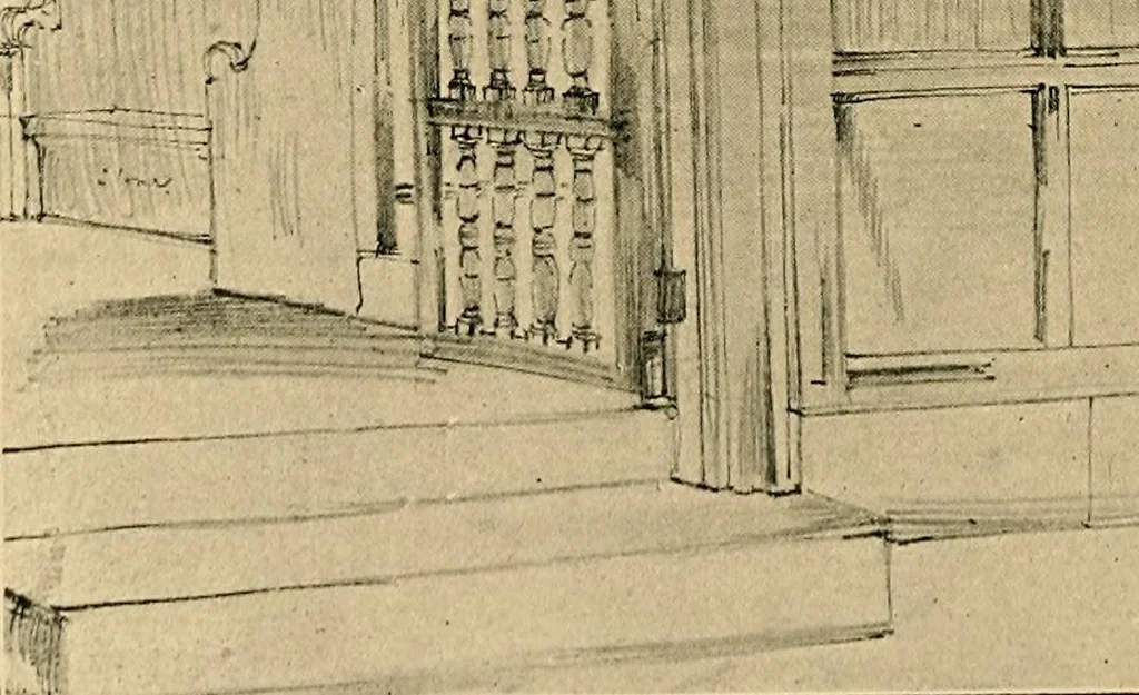 An illustration from Early renaissance architecture in England; a historical & descriptive account of the Tudor, Elizabethan & Jacobean periods, 1500-1625, for the use of students and others, 1901, leaf 408