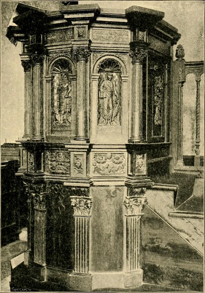 An illustration from Early renaissance architecture in England; a historical & descriptive account of the Tudor, Elizabethan & Jacobean periods, 1500-1625, for the use of students and others, 1901, leaf 409