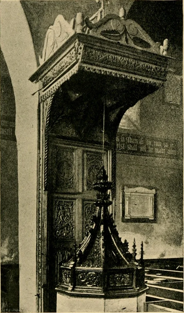 An illustration from Early renaissance architecture in England; a historical & descriptive account of the Tudor, Elizabethan & Jacobean periods, 1500-1625, for the use of students and others, 1901, leaf 414