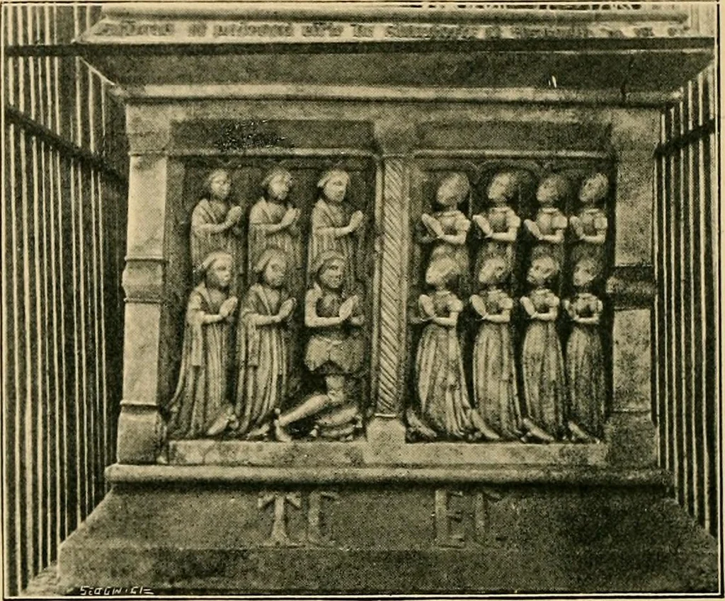 An illustration from Early renaissance architecture in England; a historical & descriptive account of the Tudor, Elizabethan & Jacobean periods, 1500-1625, for the use of students and others, 1901, leaf 42