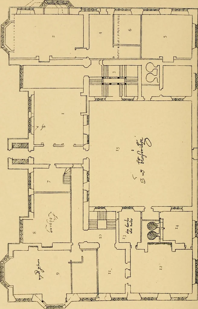 An illustration from Early renaissance architecture in England; a historical & descriptive account of the Tudor, Elizabethan & Jacobean periods, 1500-1625, for the use of students and others, 1901, leaf 432