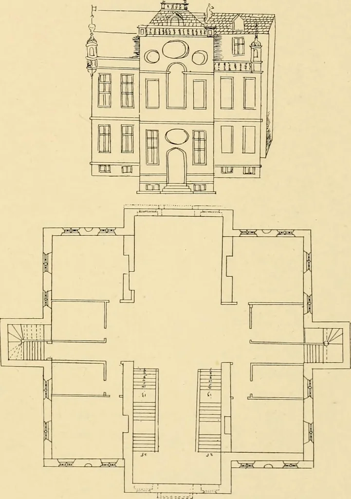 An illustration from Early renaissance architecture in England; a historical & descriptive account of the Tudor, Elizabethan & Jacobean periods, 1500-1625, for the use of students and others, 1901, leaf 447