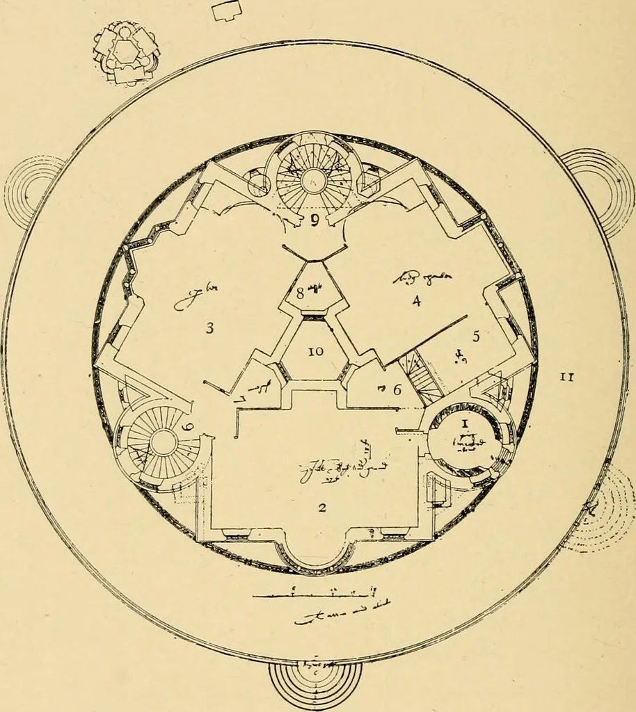 An illustration from Early renaissance architecture in England; a historical & descriptive account of the Tudor, Elizabethan & Jacobean periods, 1500-1625, for the use of students and others, 1901, leaf 450