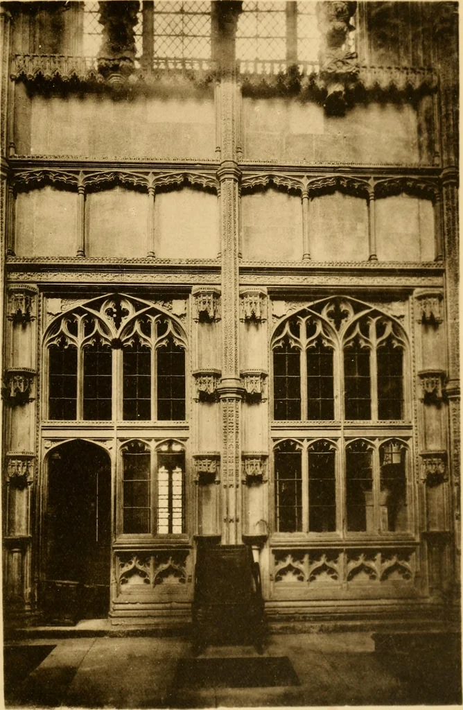 An illustration from Early renaissance architecture in England; a historical & descriptive account of the Tudor, Elizabethan & Jacobean periods, 1500-1625, for the use of students and others, 1901, leaf 55