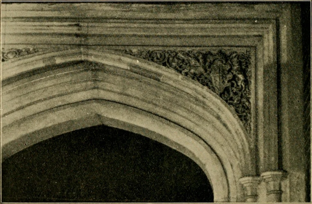 An illustration from Early renaissance architecture in England; a historical & descriptive account of the Tudor, Elizabethan & Jacobean periods, 1500-1625, for the use of students and others, 1901, leaf 74