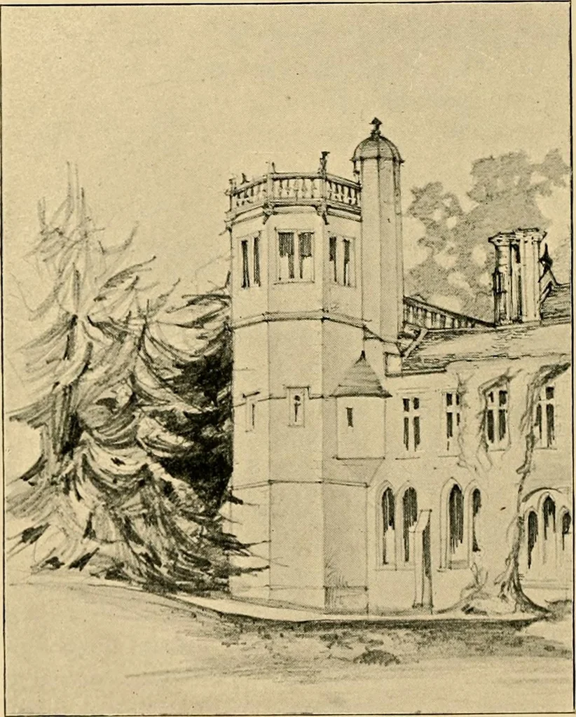 An illustration from Early renaissance architecture in England; a historical & descriptive account of the Tudor, Elizabethan & Jacobean periods, 1500-1625, for the use of students and others, 1901, leaf 78