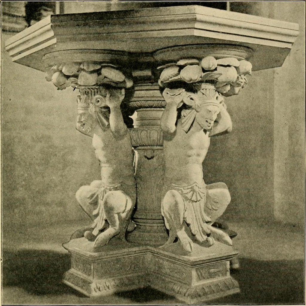 An illustration from Early renaissance architecture in England; a historical & descriptive account of the Tudor, Elizabethan & Jacobean periods, 1500-1625, for the use of students and others, 1901, leaf 79