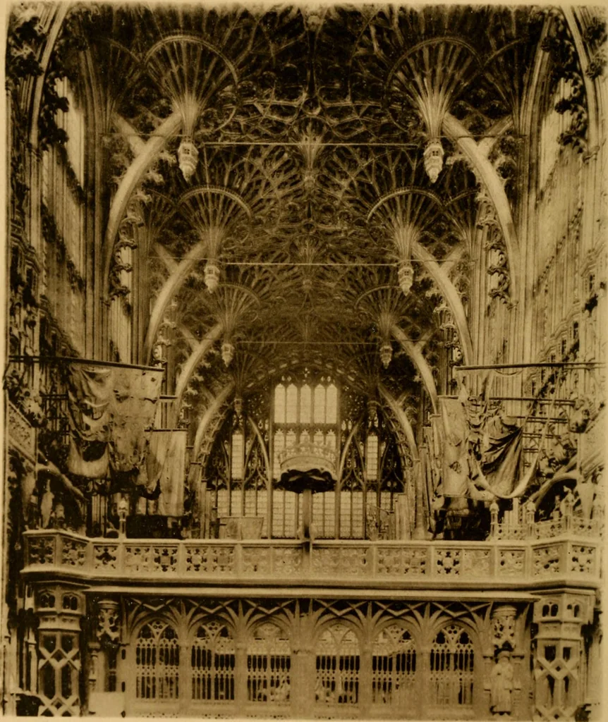An illustration from Early renaissance architecture in England; a historical & descriptive account of the Tudor, Elizabethan & Jacobean periods, 1500-1625, for the use of students and others, 1901, leaf 8