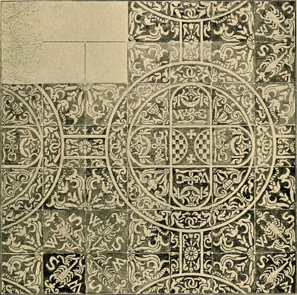 An illustration from Early renaissance architecture in England; a historical & descriptive account of the Tudor, Elizabethan & Jacobean periods, 1500-1625, for the use of students and others, 1901, leaf 81