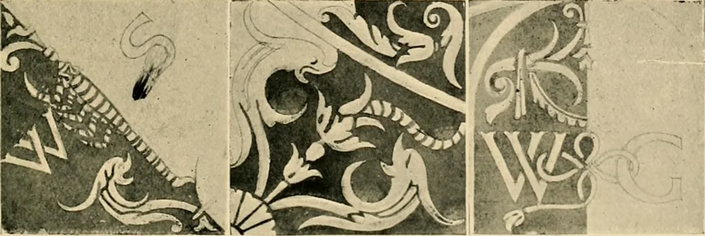 An illustration from Early renaissance architecture in England; a historical & descriptive account of the Tudor, Elizabethan & Jacobean periods, 1500-1625, for the use of students and others, 1901, leaf 81