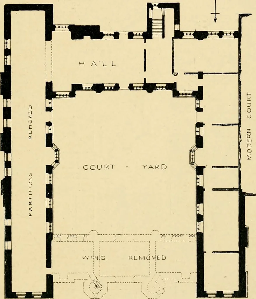An illustration from Early renaissance architecture in England; a historical & descriptive account of the Tudor, Elizabethan & Jacobean periods, 1500-1625, for the use of students and others, 1901, leaf 97