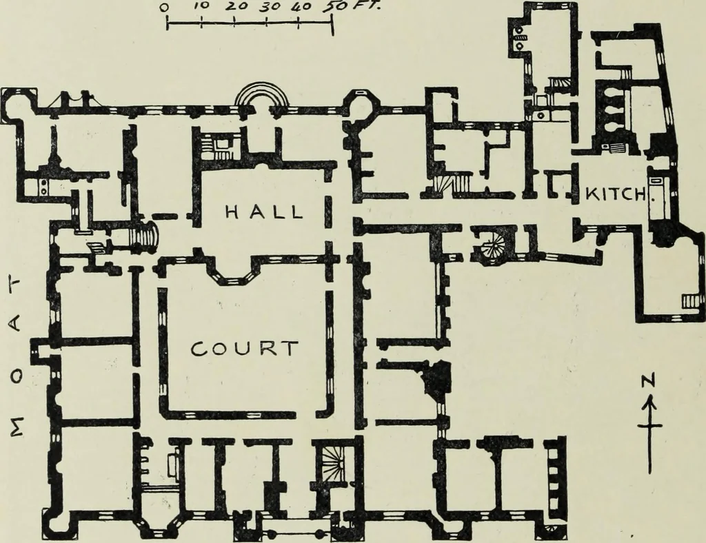 An illustration from Early renaissance architecture in England; a historical & descriptive account of the Tudor, Elizabethan & Jacobean periods, 1500-1625, for the use of students and others, 1901, leaf 108