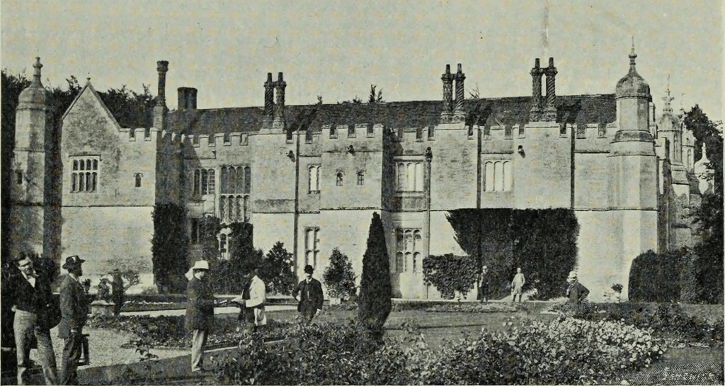 An illustration from Early renaissance architecture in England; a historical & descriptive account of the Tudor, Elizabethan & Jacobean periods, 1500-1625, for the use of students and others, 1901, leaf 109