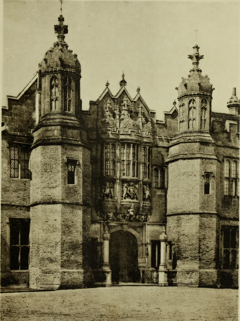 An illustration from Early renaissance architecture in England; a historical & descriptive account of the Tudor, Elizabethan & Jacobean periods, 1500-1625, for the use of students and others, 1901, leaf 111