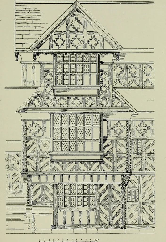 An illustration from Early renaissance architecture in England; a historical & descriptive account of the Tudor, Elizabethan & Jacobean periods, 1500-1625, for the use of students and others, 1901, leaf 117