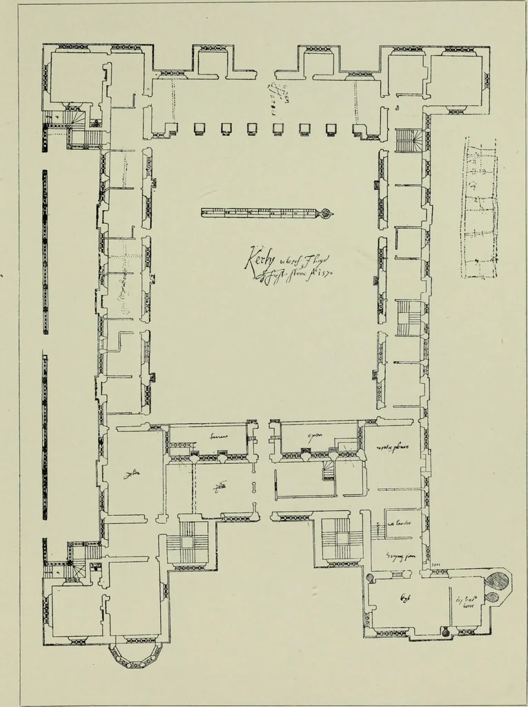 An illustration from Early renaissance architecture in England; a historical & descriptive account of the Tudor, Elizabethan & Jacobean periods, 1500-1625, for the use of students and others, 1901, leaf 123