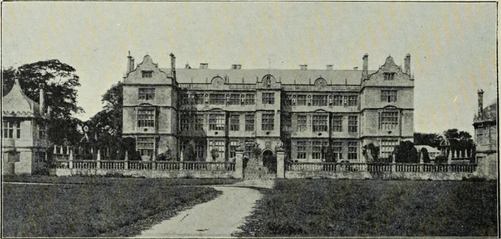 An illustration from Early renaissance architecture in England; a historical & descriptive account of the Tudor, Elizabethan & Jacobean periods, 1500-1625, for the use of students and others, 1901, leaf 134
