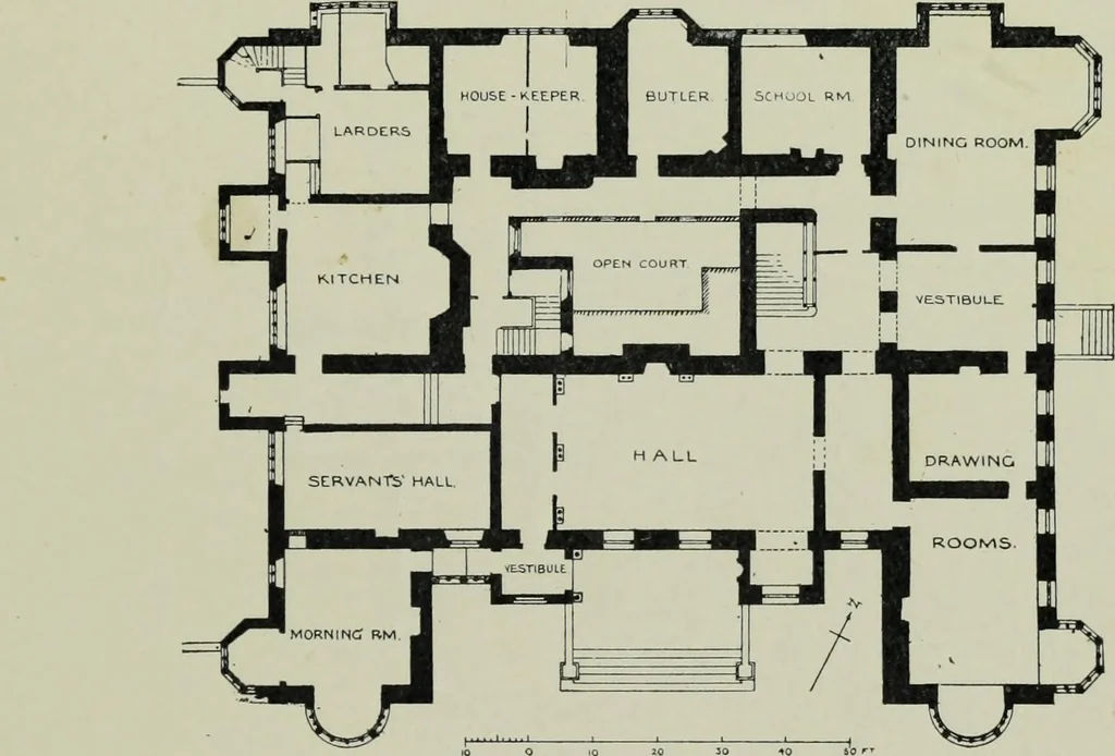 An illustration from Early renaissance architecture in England; a historical & descriptive account of the Tudor, Elizabethan & Jacobean periods, 1500-1625, for the use of students and others, 1901, leaf 139