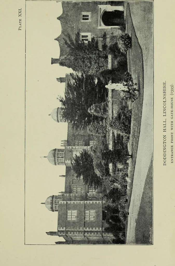 An illustration from Early renaissance architecture in England; a historical & descriptive account of the Tudor, Elizabethan & Jacobean periods, 1500-1625, for the use of students and others, 1901, leaf 141