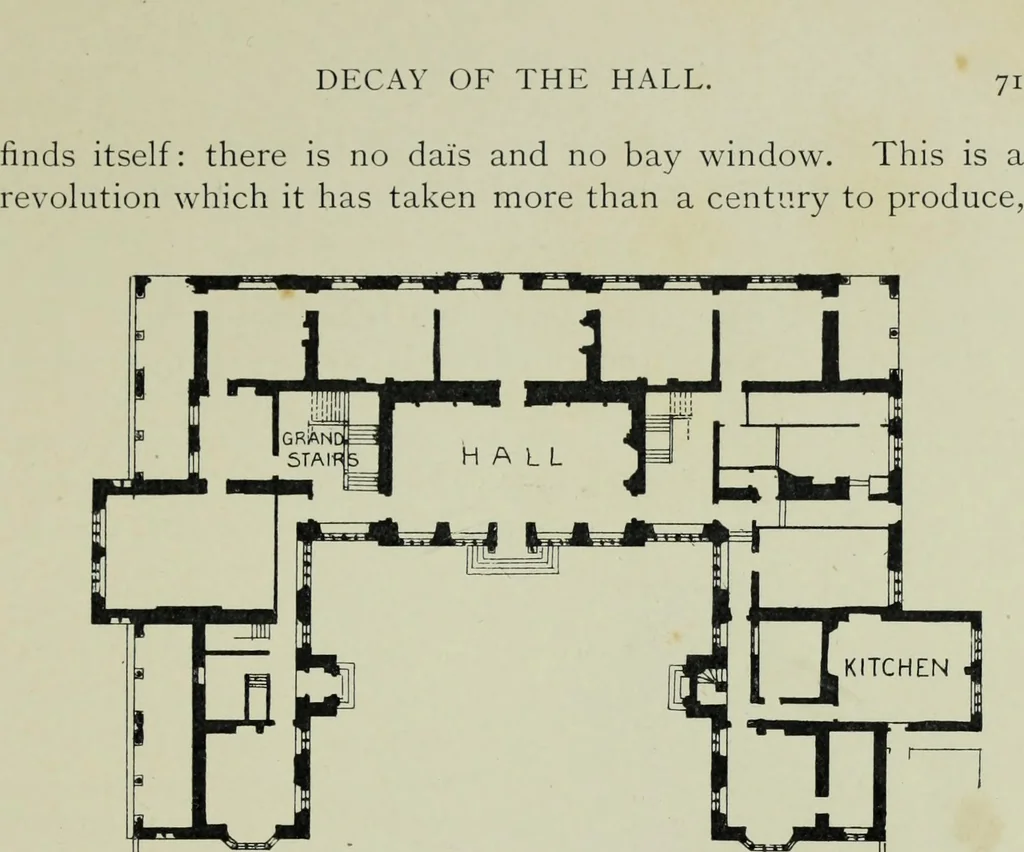 An illustration from Early renaissance architecture in England; a historical & descriptive account of the Tudor, Elizabethan & Jacobean periods, 1500-1625, for the use of students and others, 1901, leaf 143