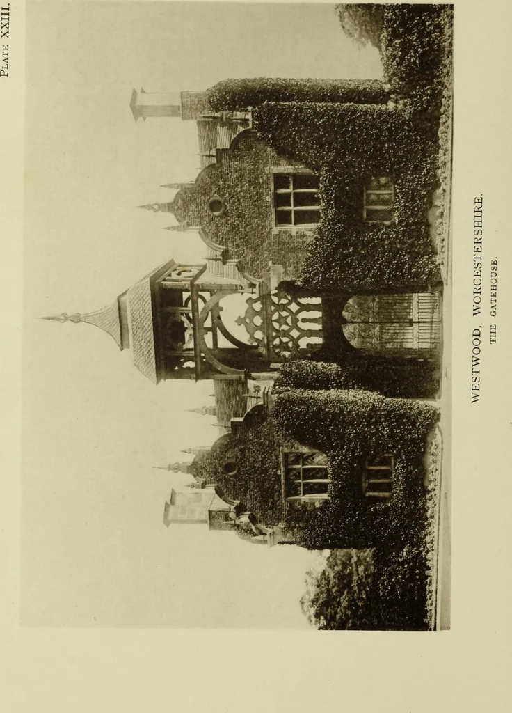 An illustration from Early renaissance architecture in England; a historical & descriptive account of the Tudor, Elizabethan & Jacobean periods, 1500-1625, for the use of students and others, 1901, leaf 154