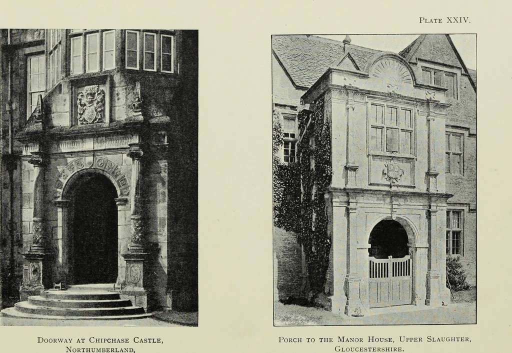 An illustration from Early renaissance architecture in England; a historical & descriptive account of the Tudor, Elizabethan & Jacobean periods, 1500-1625, for the use of students and others, 1901, leaf 162