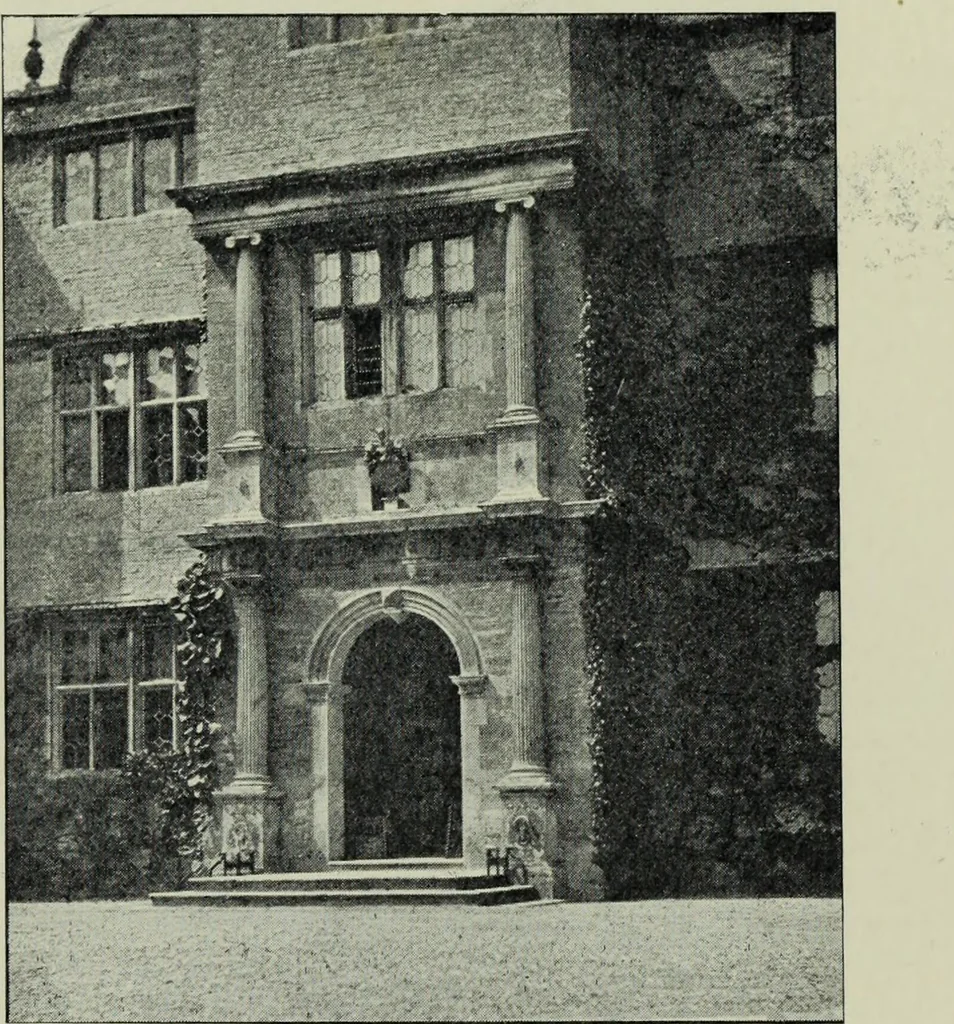 An illustration from Early renaissance architecture in England; a historical & descriptive account of the Tudor, Elizabethan & Jacobean periods, 1500-1625, for the use of students and others, 1901, leaf 163