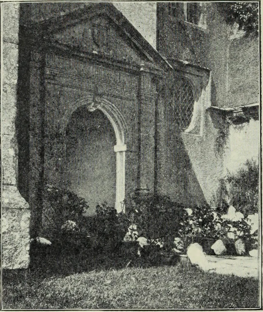 An illustration from Early renaissance architecture in England; a historical & descriptive account of the Tudor, Elizabethan & Jacobean periods, 1500-1625, for the use of students and others, 1901, leaf 164