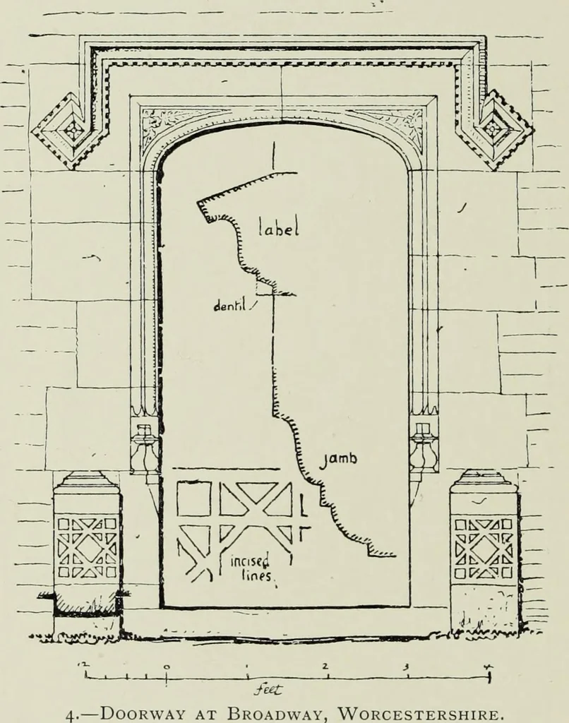 An illustration from Early renaissance architecture in England; a historical & descriptive account of the Tudor, Elizabethan & Jacobean periods, 1500-1625, for the use of students and others, 1901, leaf 174