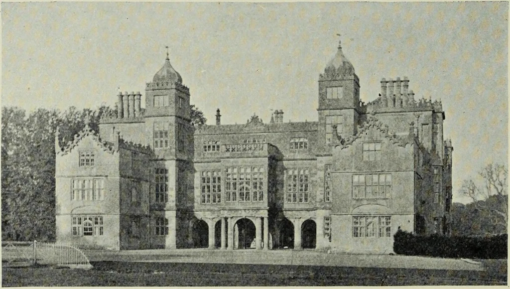 An illustration from Early renaissance architecture in England; a historical & descriptive account of the Tudor, Elizabethan & Jacobean periods, 1500-1625, for the use of students and others, 1901, leaf 182