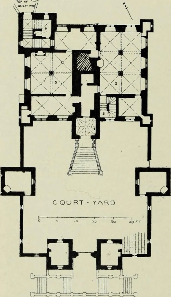 An illustration from Early renaissance architecture in England; a historical & descriptive account of the Tudor, Elizabethan & Jacobean periods, 1500-1625, for the use of students and others, 1901, leaf 192