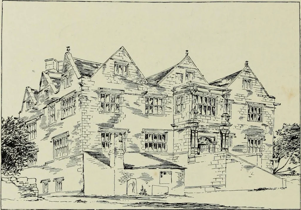 An illustration from Early renaissance architecture in England; a historical & descriptive account of the Tudor, Elizabethan & Jacobean periods, 1500-1625, for the use of students and others, 1901, leaf 194