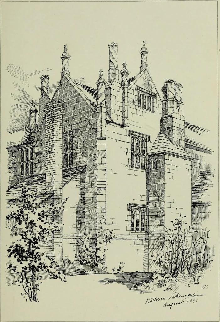 An illustration from Early renaissance architecture in England; a historical & descriptive account of the Tudor, Elizabethan & Jacobean periods, 1500-1625, for the use of students and others, 1901, leaf 203