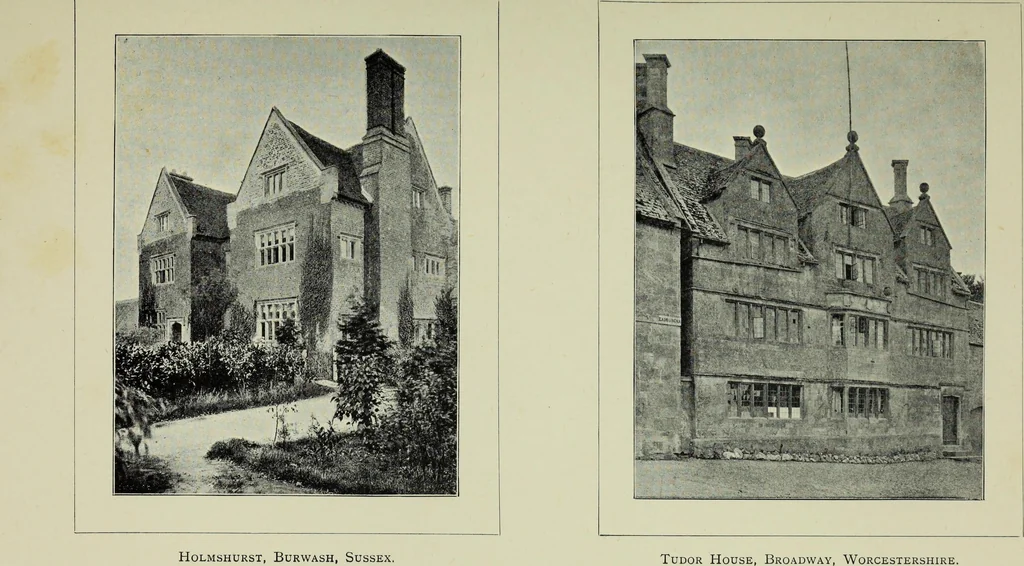 An illustration from Early renaissance architecture in England; a historical & descriptive account of the Tudor, Elizabethan & Jacobean periods, 1500-1625, for the use of students and others, 1901, leaf 217