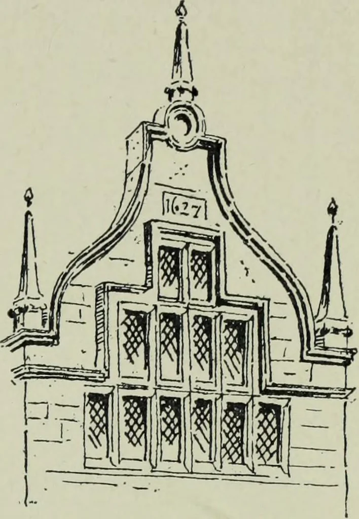 An illustration from Early renaissance architecture in England; a historical & descriptive account of the Tudor, Elizabethan & Jacobean periods, 1500-1625, for the use of students and others, 1901, leaf 223