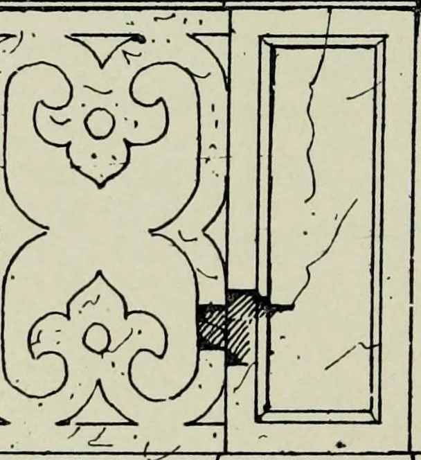 An illustration from Early renaissance architecture in England; a historical & descriptive account of the Tudor, Elizabethan & Jacobean periods, 1500-1625, for the use of students and others, 1901, leaf 224