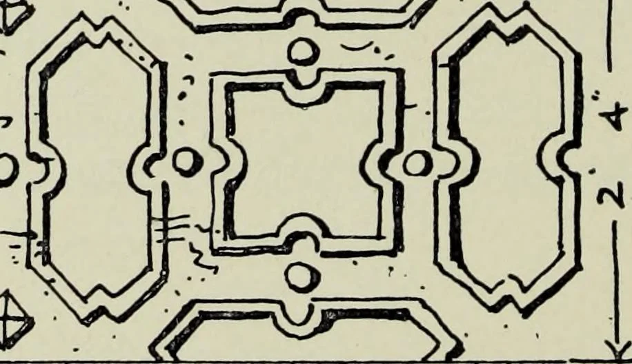 An illustration from Early renaissance architecture in England; a historical & descriptive account of the Tudor, Elizabethan & Jacobean periods, 1500-1625, for the use of students and others, 1901, leaf 224