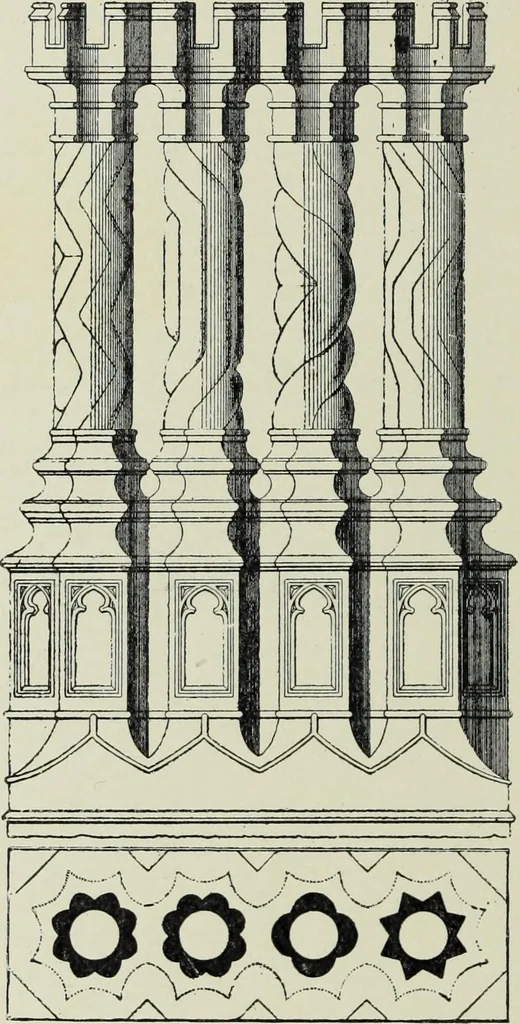 An illustration from Early renaissance architecture in England; a historical & descriptive account of the Tudor, Elizabethan & Jacobean periods, 1500-1625, for the use of students and others, 1901, leaf 226