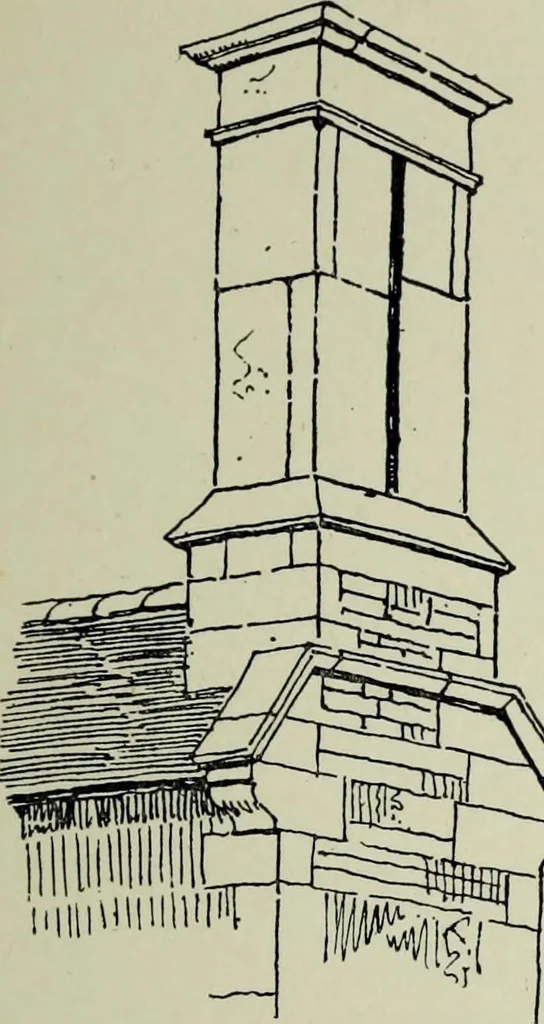 An illustration from Early renaissance architecture in England; a historical & descriptive account of the Tudor, Elizabethan & Jacobean periods, 1500-1625, for the use of students and others, 1901, leaf 231