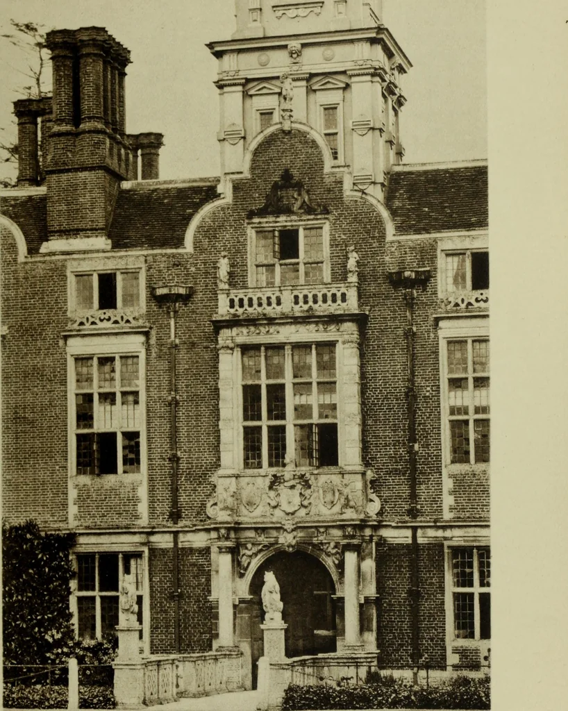 An illustration from Early renaissance architecture in England; a historical & descriptive account of the Tudor, Elizabethan & Jacobean periods, 1500-1625, for the use of students and others, 1901, leaf 233