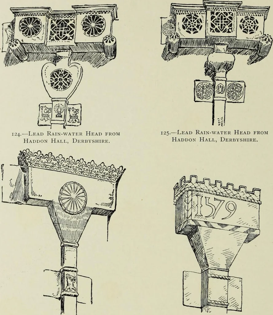 An illustration from Early renaissance architecture in England; a historical & descriptive account of the Tudor, Elizabethan & Jacobean periods, 1500-1625, for the use of students and others, 1901, leaf 236