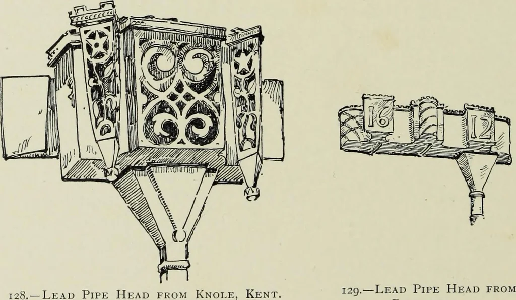 An illustration from Early renaissance architecture in England; a historical & descriptive account of the Tudor, Elizabethan & Jacobean periods, 1500-1625, for the use of students and others, 1901, leaf 236