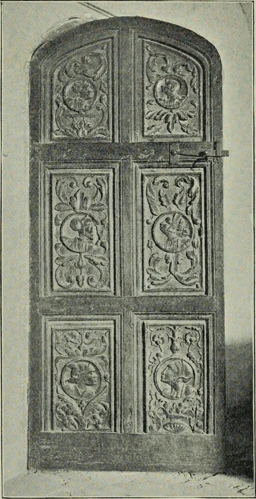 An illustration from Early renaissance architecture in England; a historical & descriptive account of the Tudor, Elizabethan & Jacobean periods, 1500-1625, for the use of students and others, 1901, leaf 263