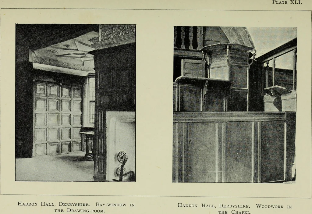 An illustration from Early renaissance architecture in England; a historical & descriptive account of the Tudor, Elizabethan & Jacobean periods, 1500-1625, for the use of students and others, 1901, leaf 265