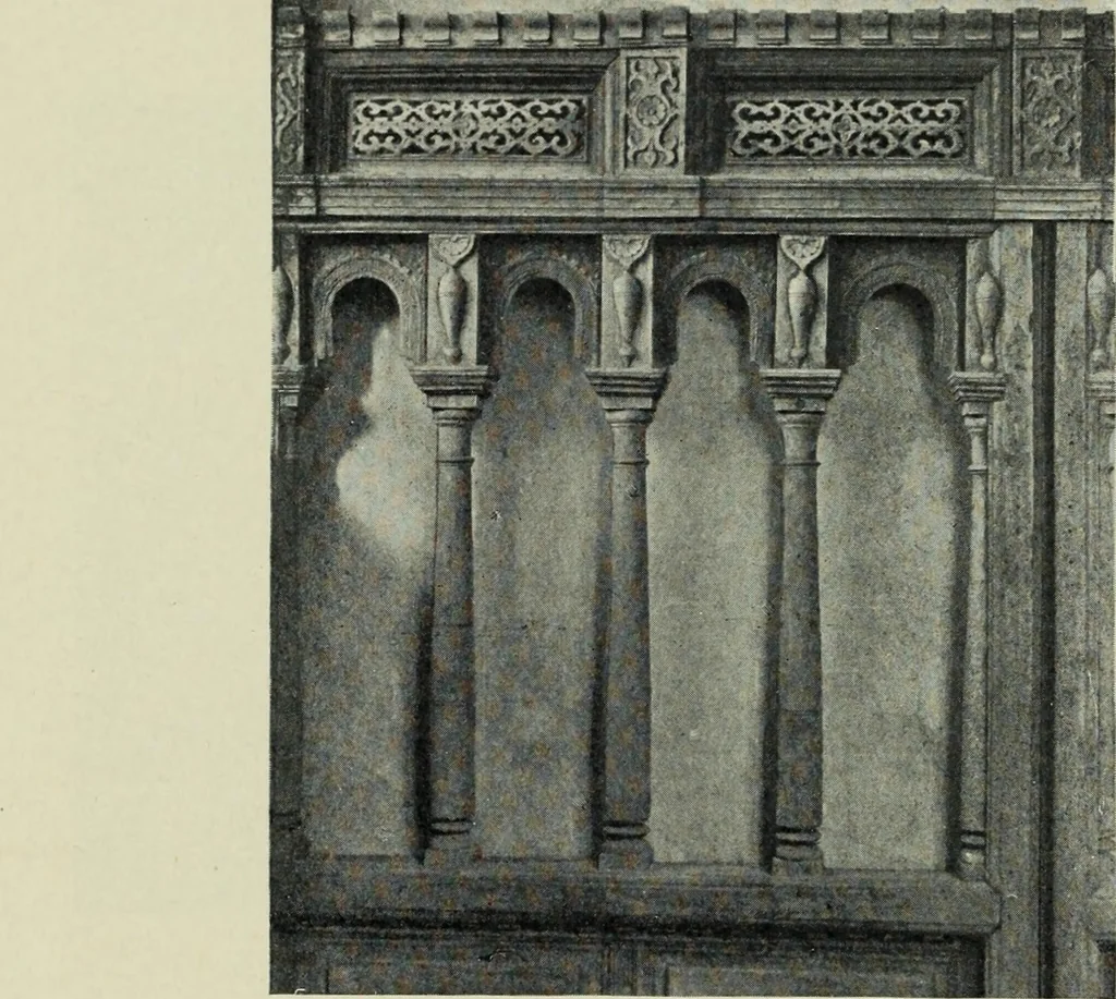 An illustration from Early renaissance architecture in England; a historical & descriptive account of the Tudor, Elizabethan & Jacobean periods, 1500-1625, for the use of students and others, 1901, leaf 274