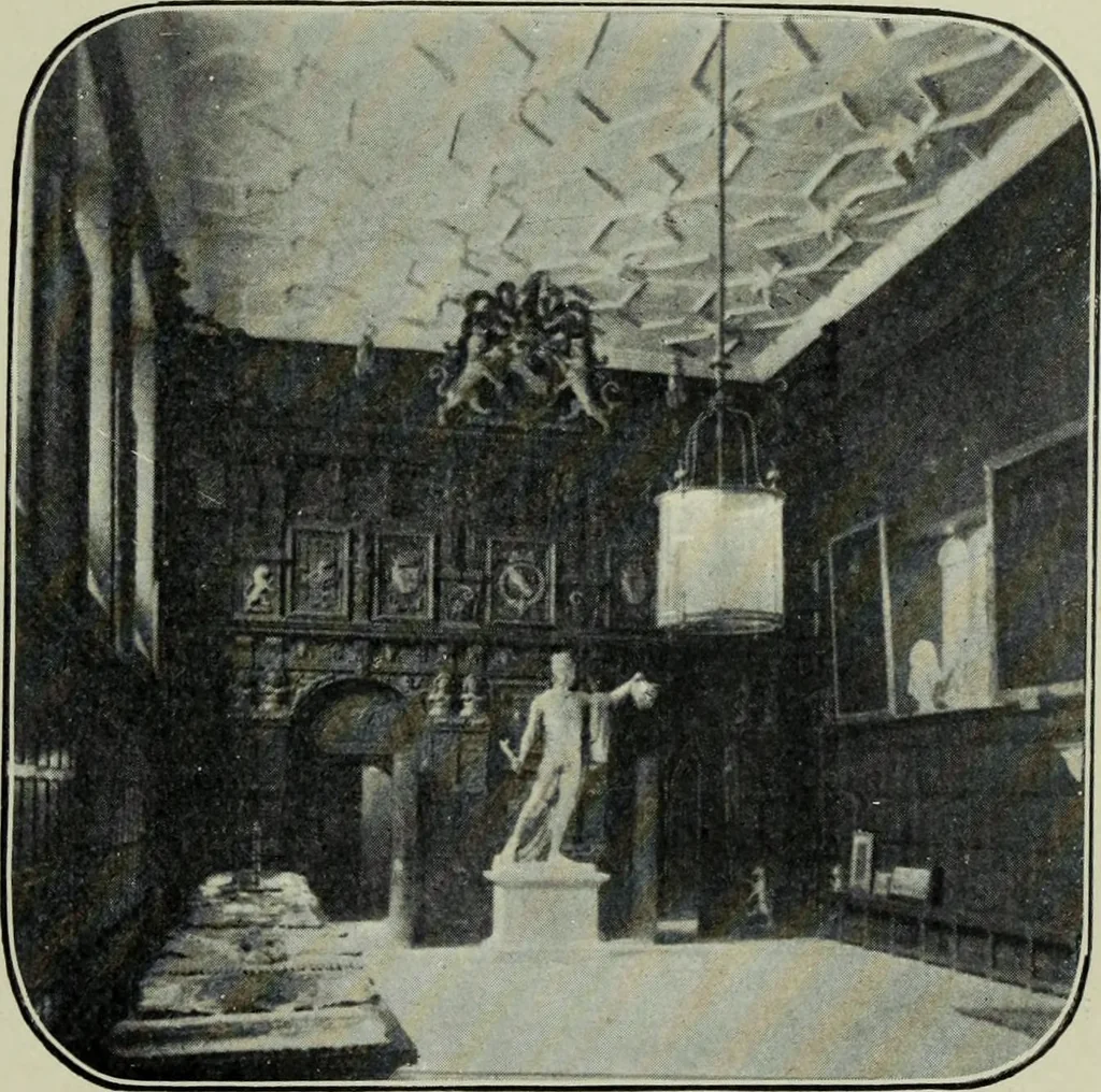 An illustration from Early renaissance architecture in England; a historical & descriptive account of the Tudor, Elizabethan & Jacobean periods, 1500-1625, for the use of students and others, 1901, leaf 277